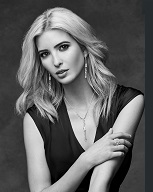 Ivanka Trump posing for her fashion business website