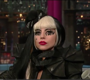 Lady Gaga hairstyle, David Letterman interview