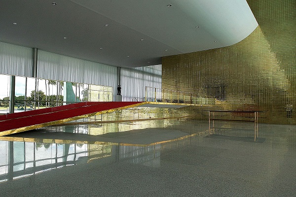 Entrance, Palacio da Alvorada presidential residence, Brasilia, Brazil photo