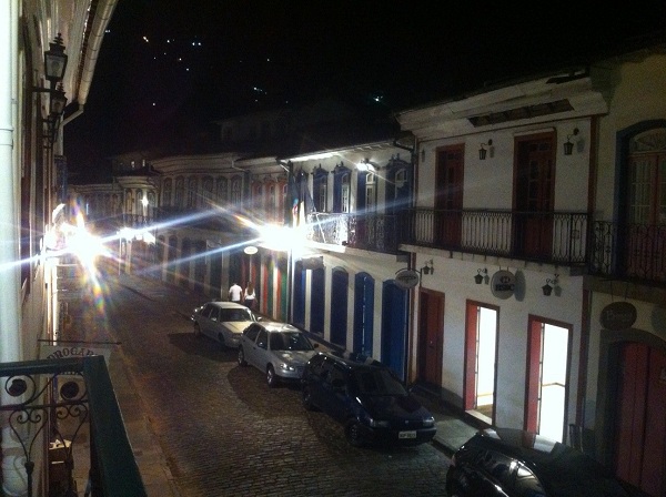 Street view at night, Ouro Preto, Minas Gerais, Brazil photo