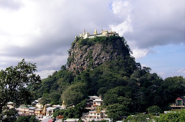 Buddhist monastery Taung Kalat, Southwest of Mount Popa, Myanmar photo