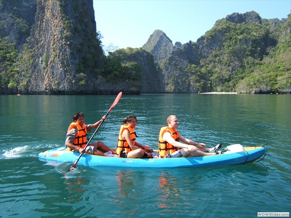 Canoeing, Myeik archipelago, Myanmar photo