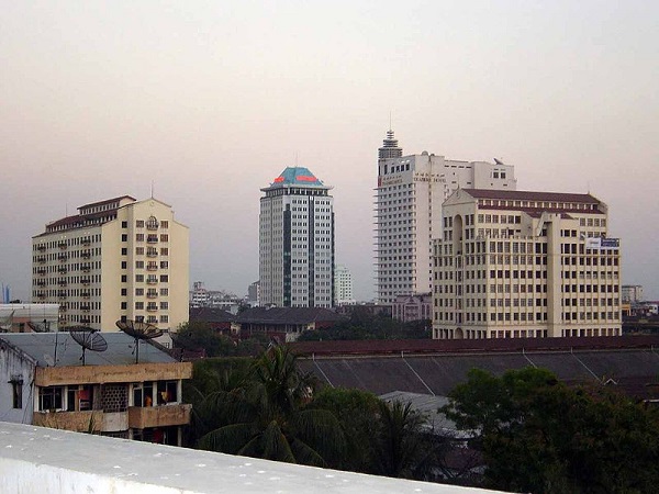 Central business district, Yangon, Myanmar photo