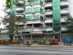 Electric generators in front of an apartment building, Yangon, Myanmar (Burma) Photo