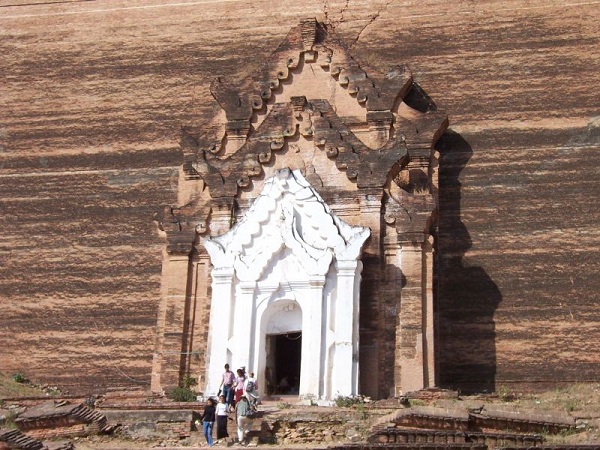 Entrance of the unfinished stupa, Mingun, Myanmar photo