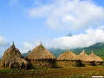 Hay stacks, Golden Triangle, Myanmar (Burma) Photo