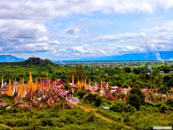 Indein pagoda, Myanmar photo