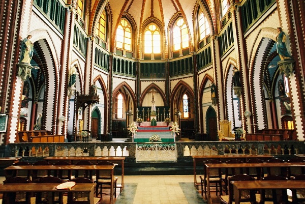 Interior of Sait Mary's Cathedral, Yangon, Myanmar photo