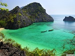 Island and sea shore near Kawthaung township, Myanmar (Burma) Photo