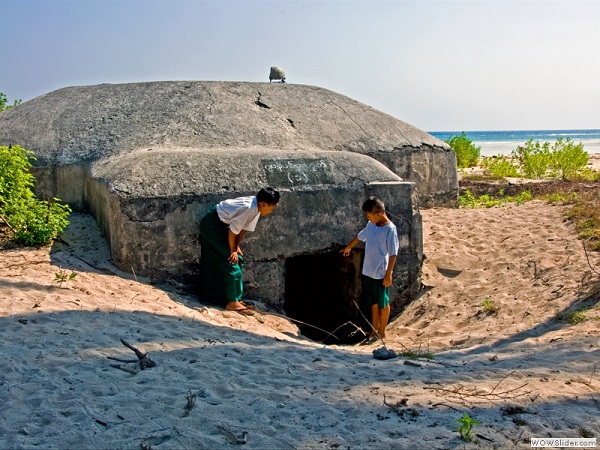 Japanese bunker, Co co island, Myanmar photo