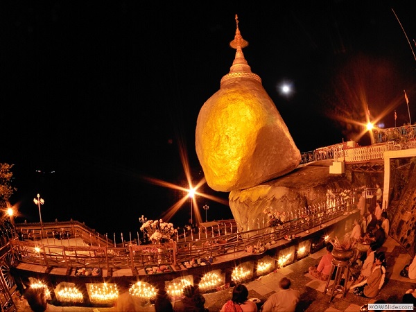 Kyaiktiyo (Kyaiktiyo) pagoda, Mon state, Myanmar photo