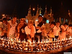 Lighting cermony, Shwedagon pagoda, Yangon, Myanmar (Burma) Photo