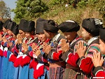 Lisu tribes pay their respects to their venerable monks, Myanmar (Burma) Photo