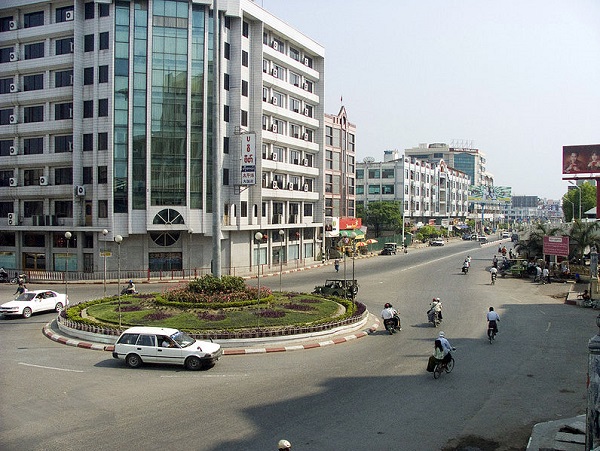 Mandalay street scene, Myanmar photo