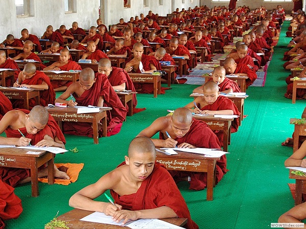 Monk examination, held in June, Myanmar photo