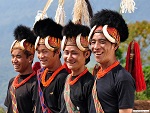 Naga men with costumes, Mandalay region, Myanmar (Burma) Photo