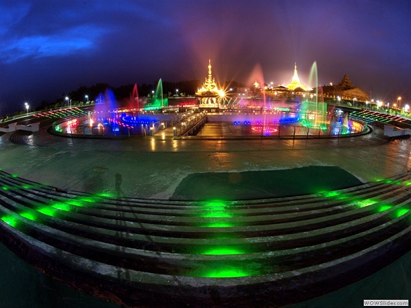 Night scene, Naypyitaw, Myanmar photo