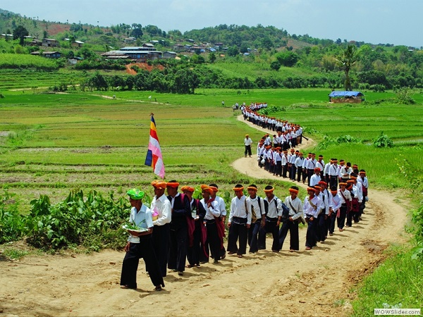 Pao traditional festival, Myanmar photo