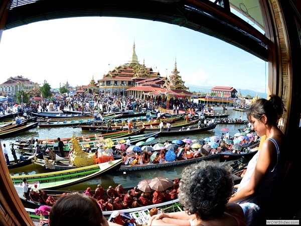 Phoung Daw Oo pagoda festival in Inle lake, Myanmar photo