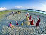 Sand heap pagoda festival, Myanmar (Burma) Photo