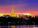 Shwedagon pagoda night view, Yangon, Myanmar (Burma) Photo