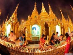 Shwedagon pagoda night view, Yangon, Myanmar (Burma) Photo