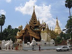 Southern entrance of Swedagon pagoda, Yangon, Myanmar (Burma) Photo