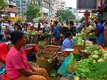 Street market, Yangon, Myanmar (Burma) Photo