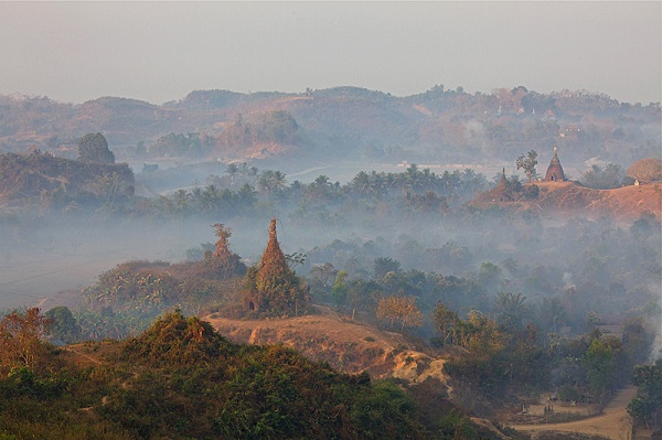 Stupas, Mrauk Oo, Myanmar photo