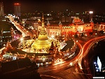 Sule pagoda at night, Yangon, Myanmar (Burma) Photo