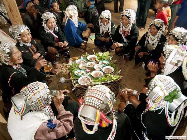 Traditional festival of Padaung, Myanmar photo