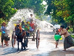 Traditional Thingyan water festival, Myanmar (Burma) Photo