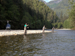 Helicopter fishing expedition, King Pacific lodge, British Columbia, Canada photo