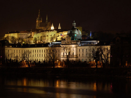 Night view, Prague castle, Czech Republic Photo