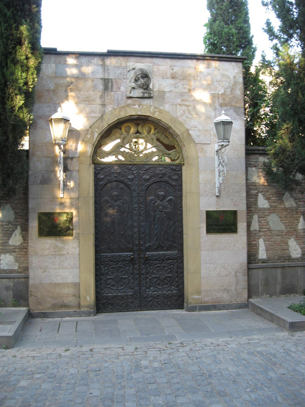 Church gate in Tbilisi, Georgia photo