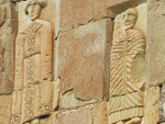 Statues on Atenis church near Gori, Georgia photo