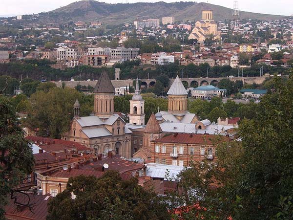 Central part of Tbilisi, Georgia photo