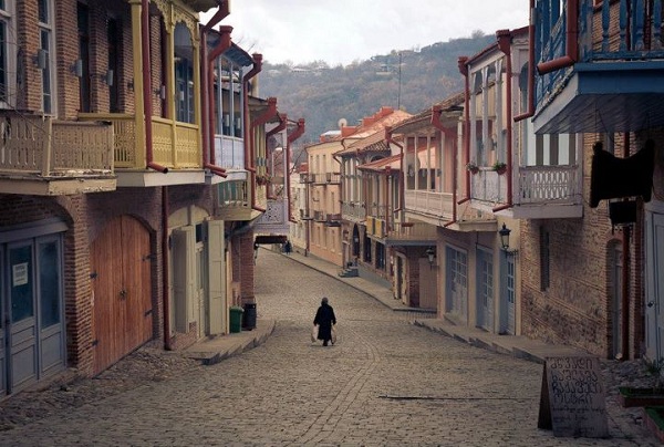 Street scene, Sighnagi, Kakheti, Georgia photo