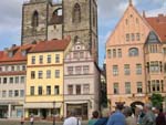 The Market Place of Wittenberg with the City Church, Germany photo
