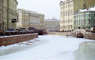 Canal in winter, Saint Petersburg, Russia Photo
