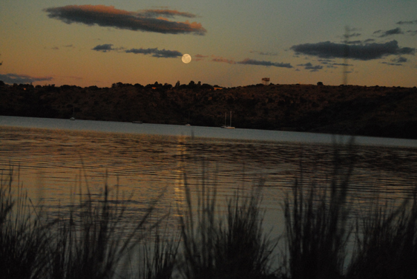Sunset at Lake Gariep, South Africa photo