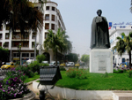 Ibn Khadoun statue, Independence Square in Tunis, Tunisia photo